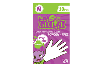 I’M GLOVE Comfort Latex Protection Gloves Powder-Free (Poly Bag)