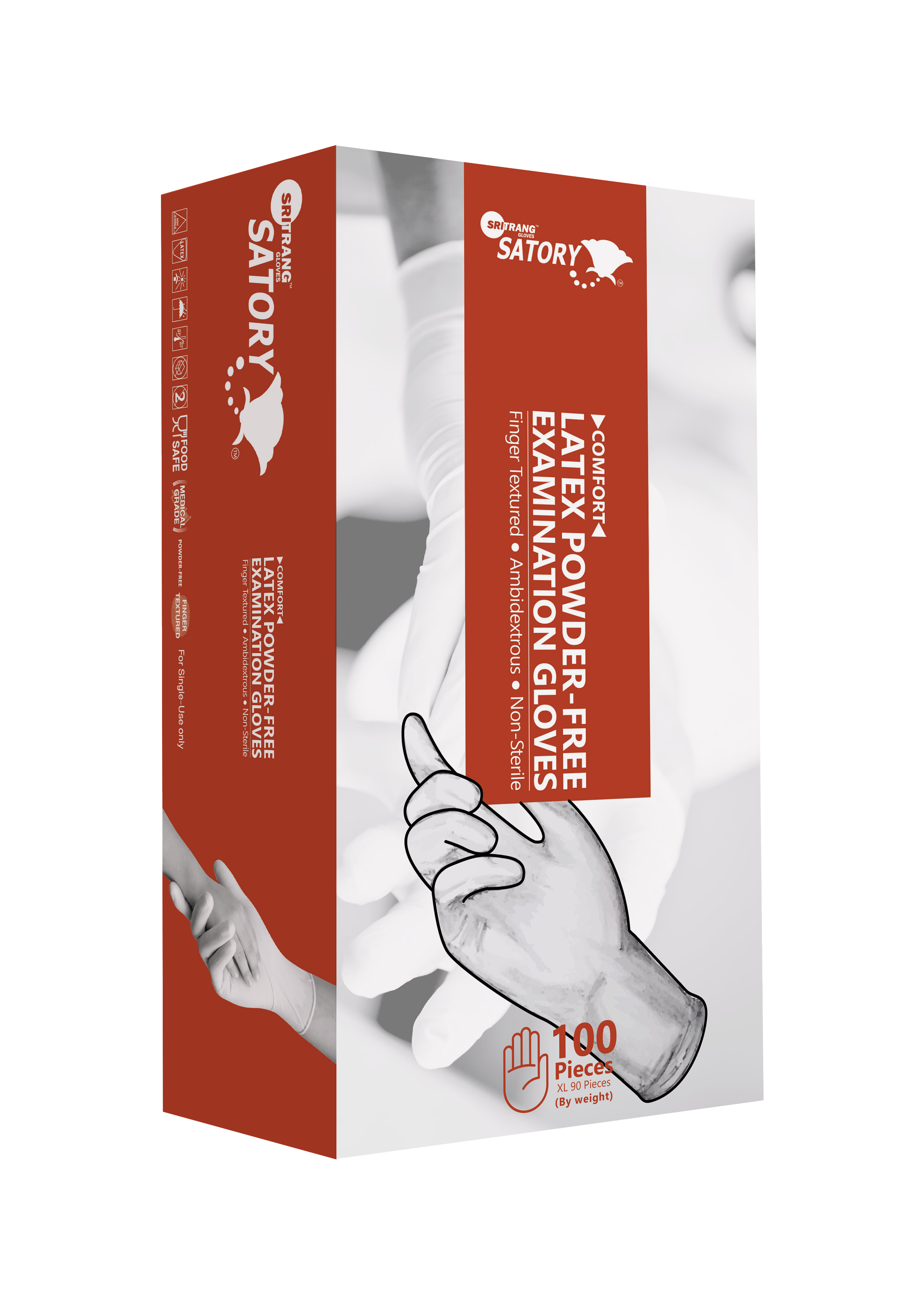 Satory Comfort Latex Powder-free Examination Gloves