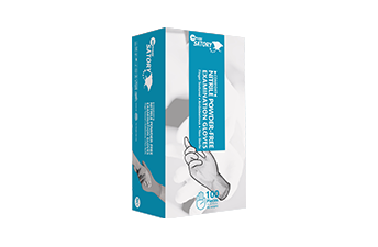 Satory รุ่น Comfort ถุงมือยางทางการแพทย์ ชนิดยางสังเคราะห์แบบไม่มีแป้ง (สีฟ้าน้ำทะเลแบบเข้ม)