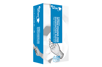 Satory รุ่น Comfort ถุงมือยางทางการแพทย์ ชนิดยางสังเคราะห์แบบไม่มีแป้ง (สีฟ้าน้ำทะเล)