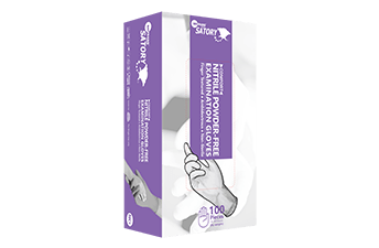 Satory รุ่น Comfort ถุงมือยางทางการแพทย์ ชนิดยางสังเคราะห์แบบไม่มีแป้ง (สีไวโอเลตบลู)