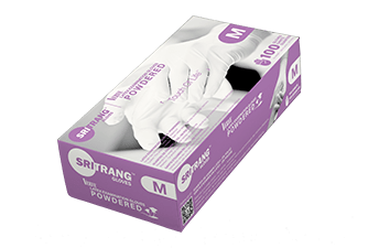 Verve Latex Powdered Examination Gloves (Latex White)
