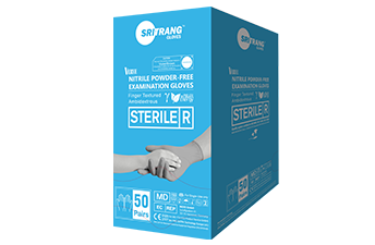 Verve Sterile-R Nitrile Powder-Free Examination Gloves (Blue)