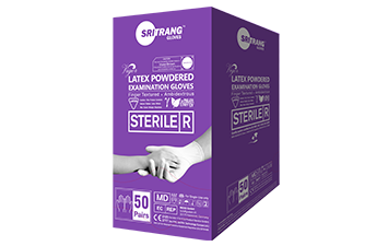 Vigor Sterile-R Latex Powdered Examination Gloves (Latex White)