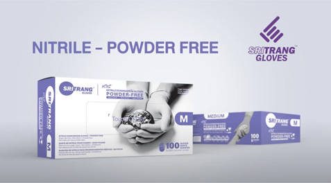 NITRILE POWDER FREE - SRI TRANG GLOVES VIVA VIOLET BLUE EXAMINATION GLOVES