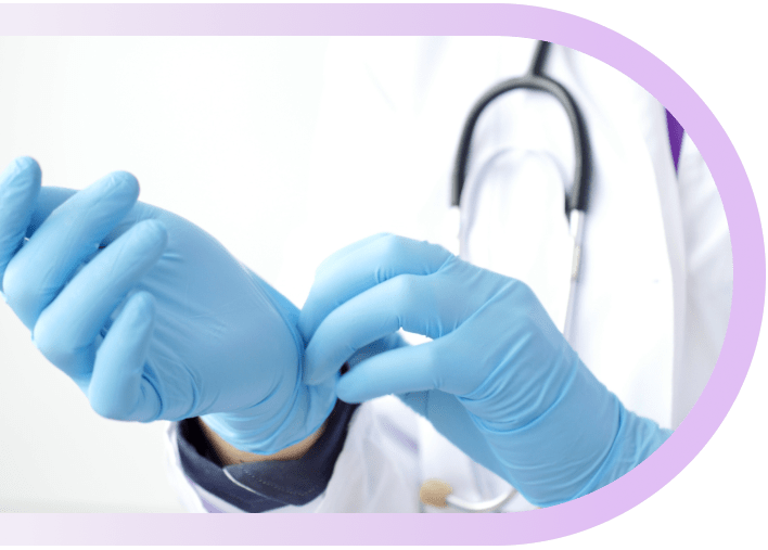 Latex Powder - Free Examination Gloves