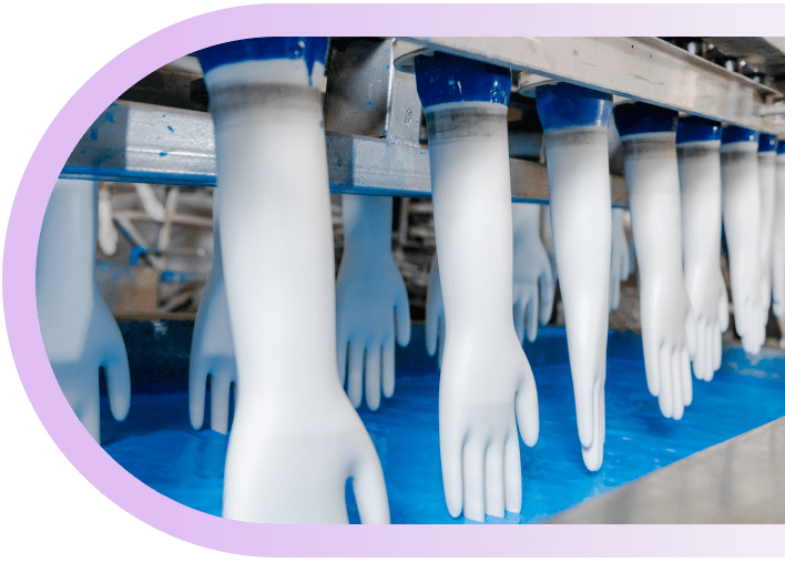 Latex Powdered Examination Gloves