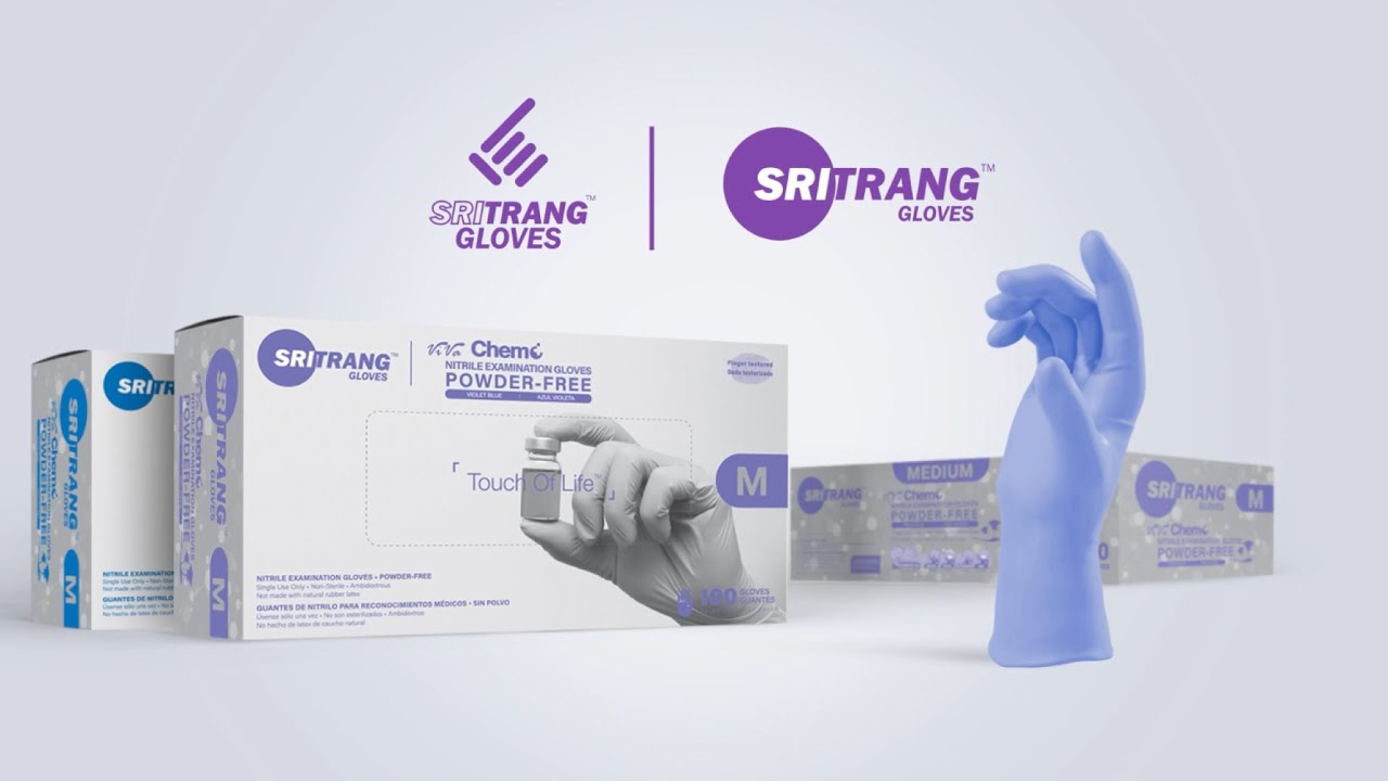 NITRILE - POWDER FREE - SRI TRANG GLOVES VIVA CHEMO EXAMINATION GLOVES