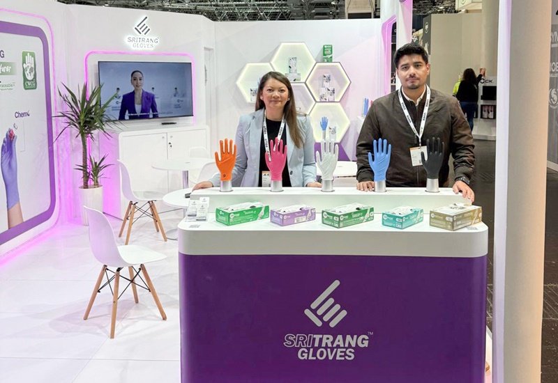 Sri Trang Gloves Unveils Innovative Medical Gloves at Germany’s A+A Trade Fair, reflecting the company’s vision for a safe and sustainable world.